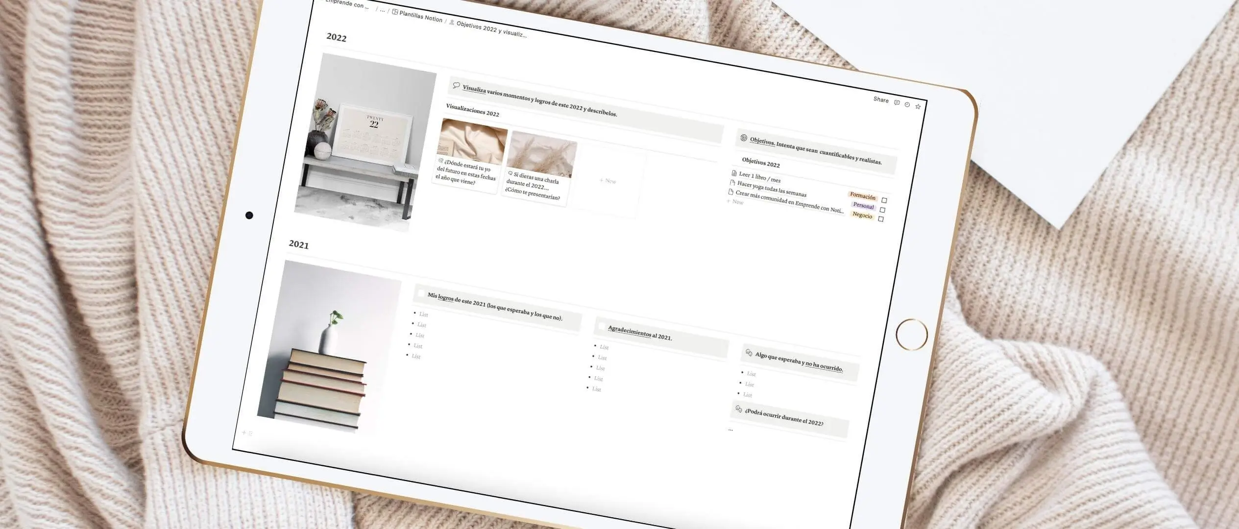 Descargar plantilla de Notion